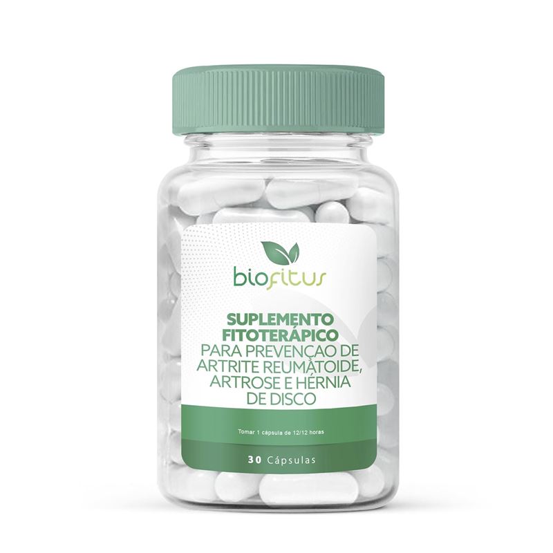 Suplemento fitoterápico para Prevenção de Artrite Reumatoide em Cápsulas (Harpagophytum procumbens 300mg e Salix alba 300mg)
